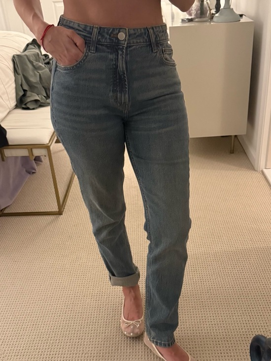 Zara Denim - Zara Higg-Rise Straight-Leg Jeans Stretch sz 4